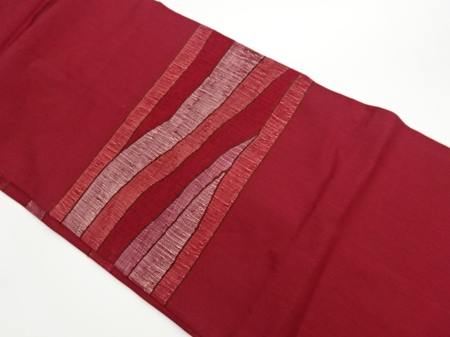 JAPANESE KIMONO / VINTAGE NAGOYA OBI / WOVEN ABSTRACT STRIPE